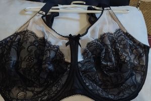 Wacoal Lingerie Lace Sheer Full Coverage Underwire 3 Hook Pink Black Bra 42G .